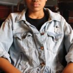 Photo denim vest