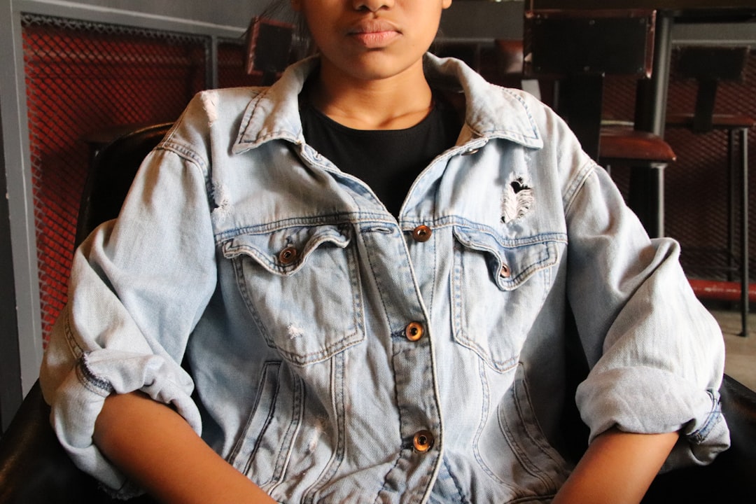 Photo denim vest