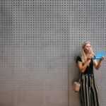 Photo blue handbag