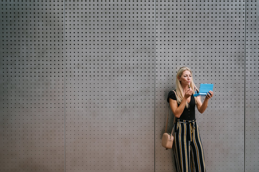 Photo blue handbag