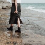Photo asymmetric skirt